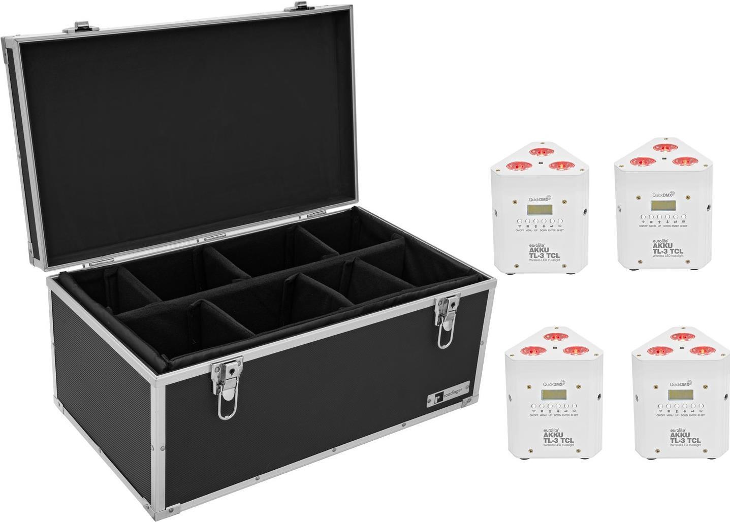 EUROLITE Set 4x BATTERIA TL-3 TCL bianca Custodia TDV-1 (20000651)