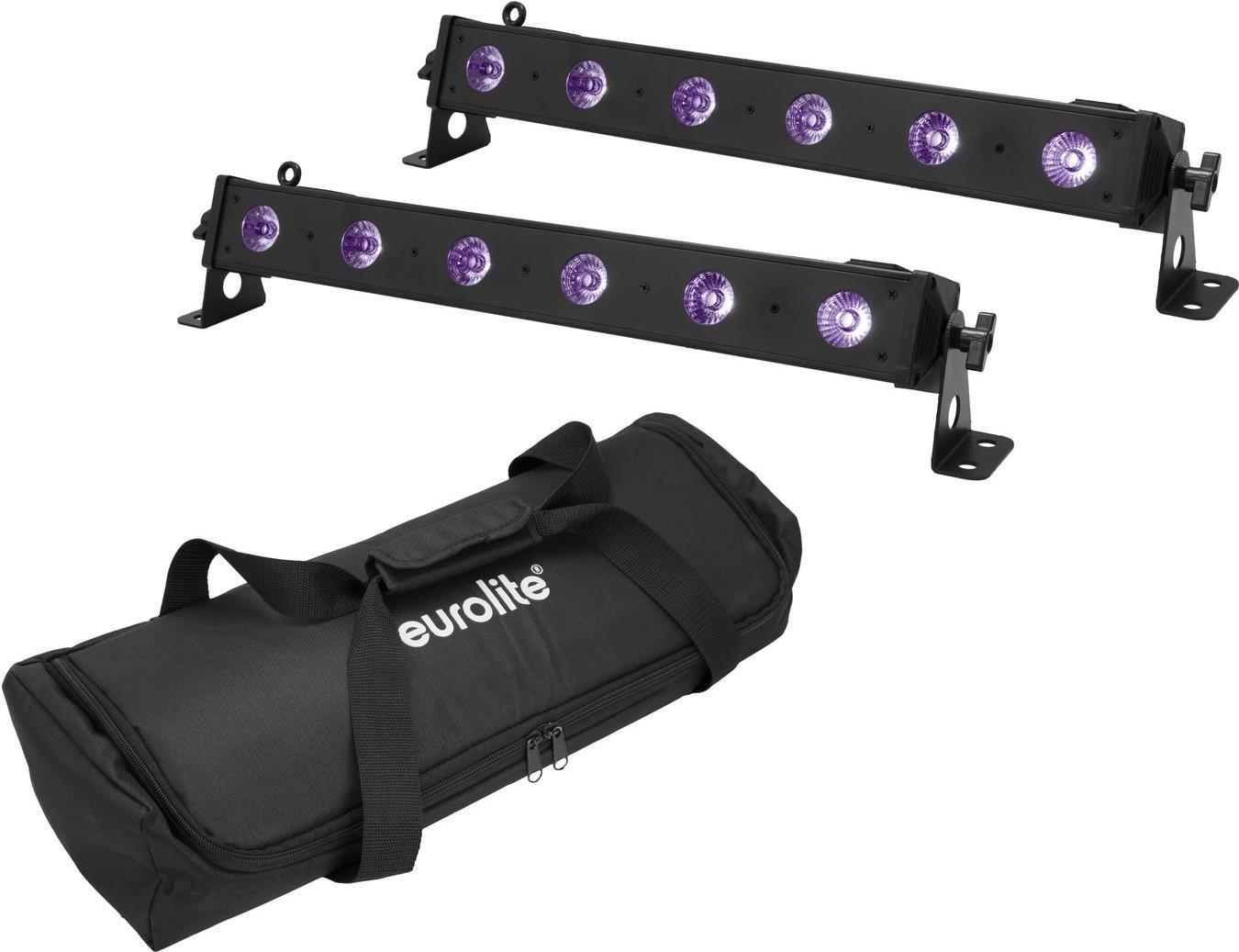 Eurolite Set 2x LED Bar-6 UV Leiste Soft-Bag (2000659)