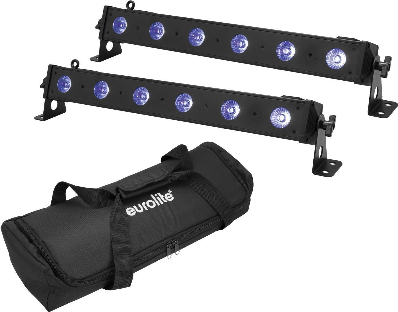 Eurolite Set 2x LED bar-6 QCL RGB barra UV soft-bag (2000660)