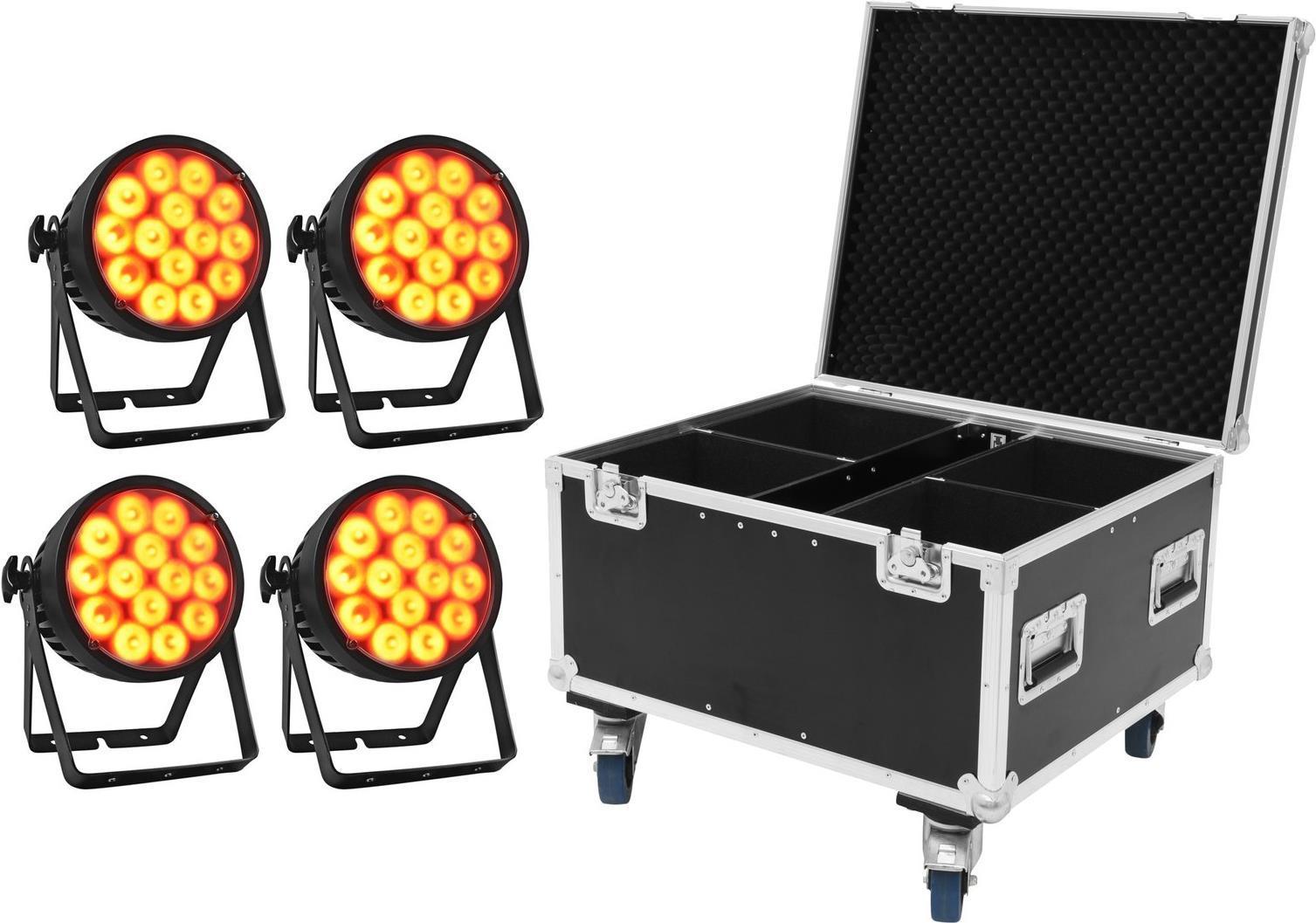 Eurolite Set 4x LED IP par 14x10w HCl case (2000665)