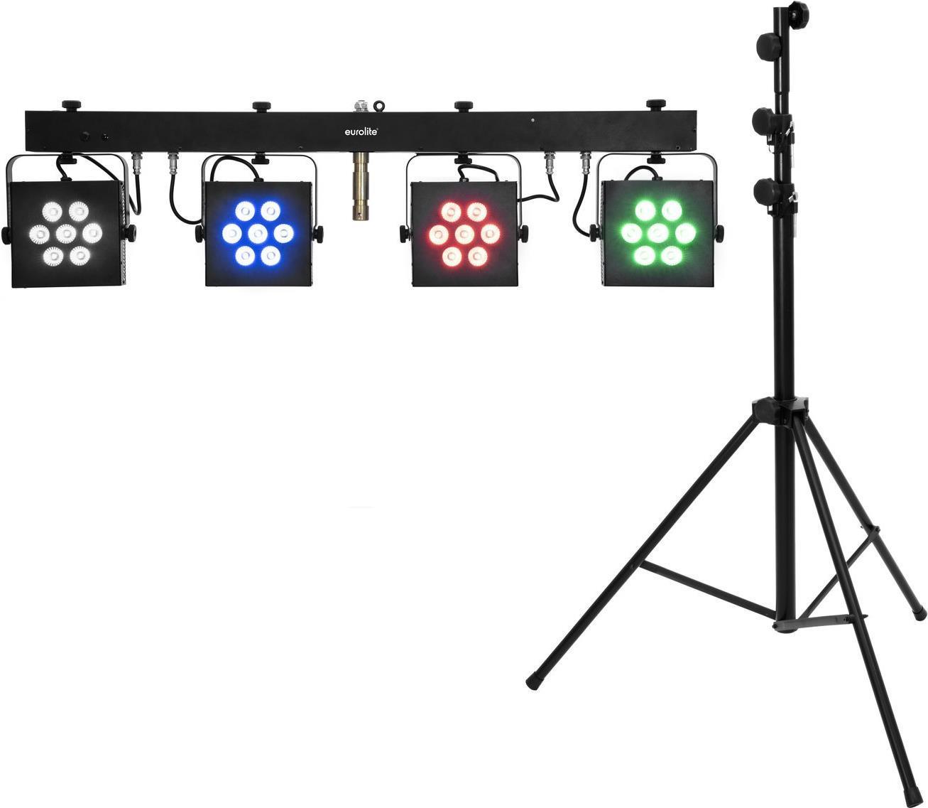 EUROLITE Set LED KLS-3002 treppiede in acciaio STV-60-WOT EU nero (20000735)