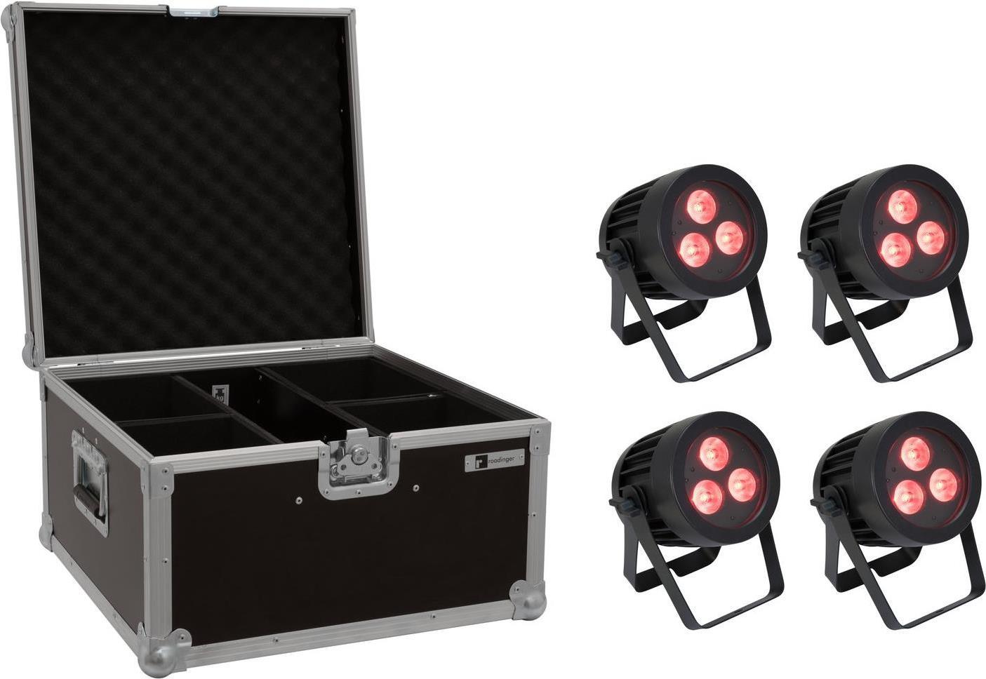 Eurolite Set 4x LED IP par 3x9W Spot SCL Caso (2000845)