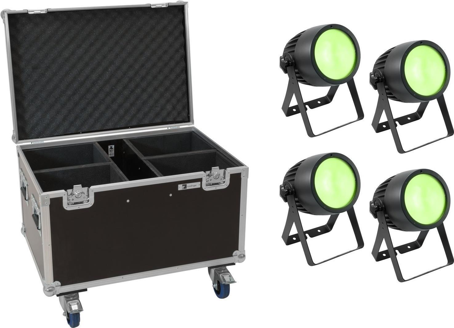 EUROLITE Set 4x LED Theatre COB 200 RGBWW Valigia con ruote (20000876)