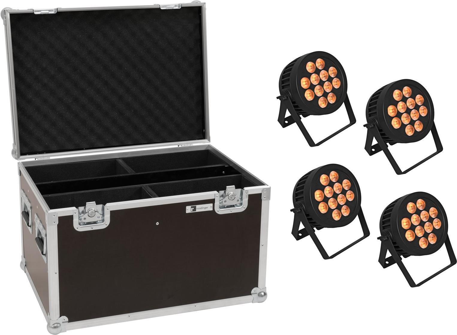 EUROLITE Set 4x LED IP PAR 12x8W QCL Spot Custodia (20000880)