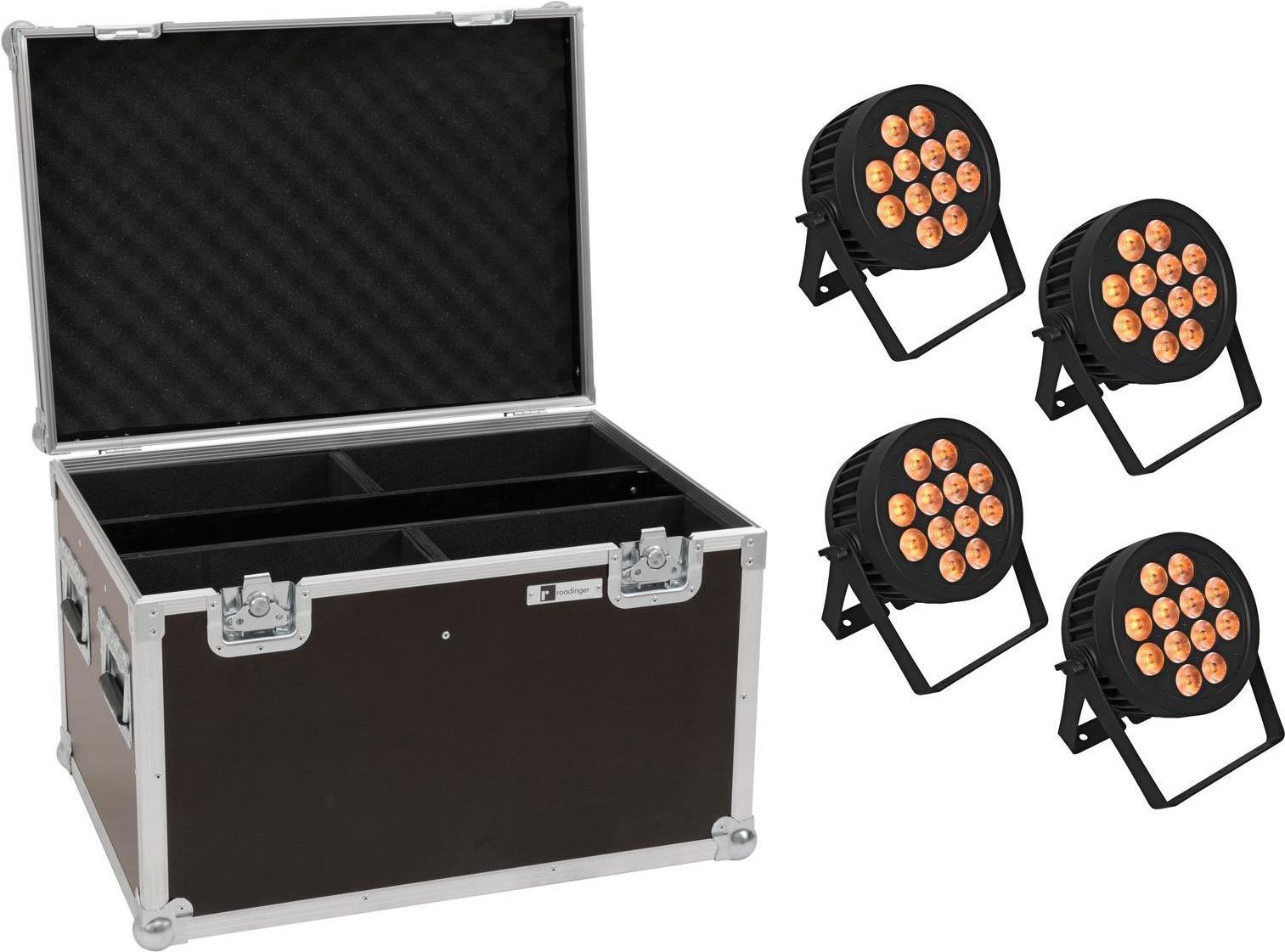 EUROLITE Set 4x LED IP PAR 12x9W SCL Spot Custodia (20000884)