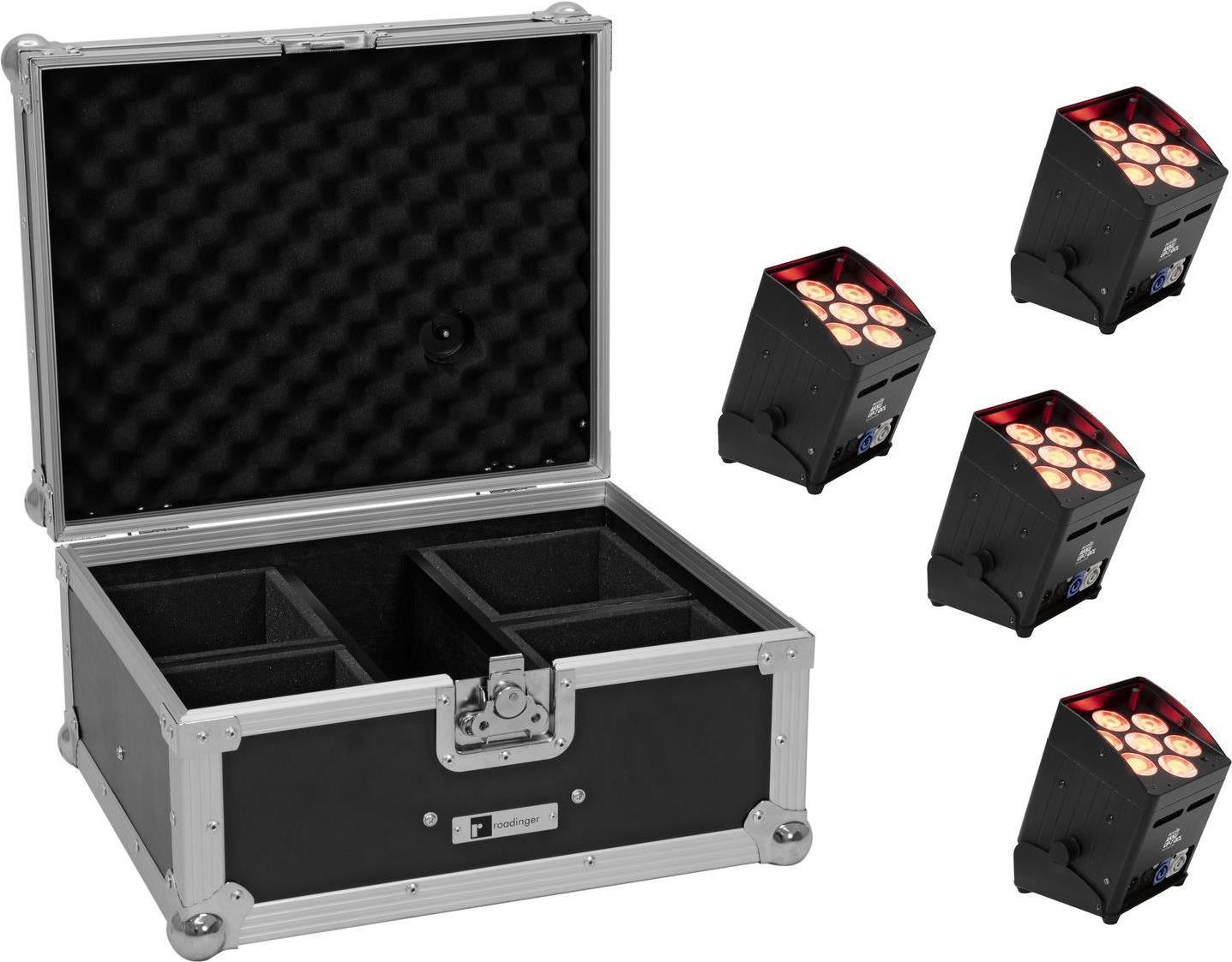 EUROLITE Set 4x AKKU UP-7 QCL Spot QuickDMX custodia (20000893)