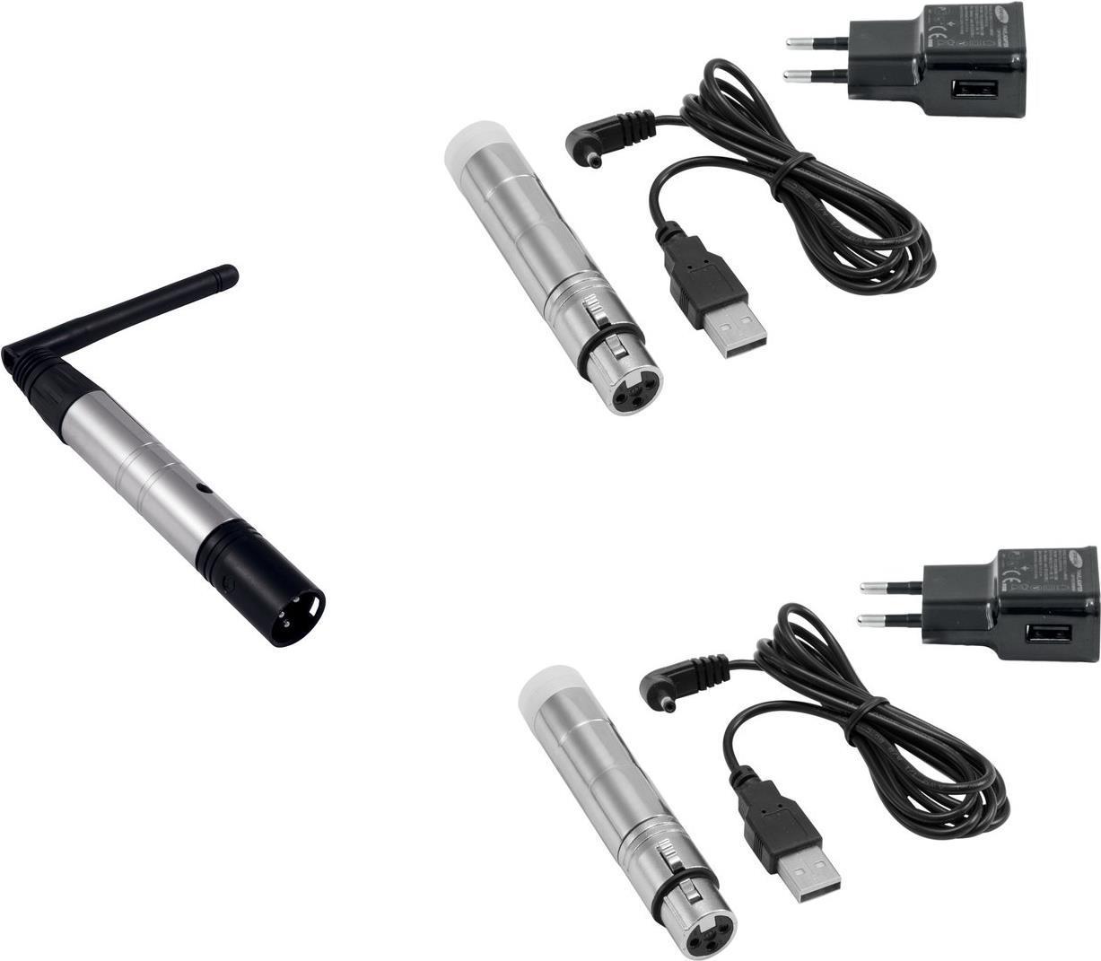 EUROLITE Set QuickDMX 1x trasmettitore 2x ricevitore BATTERIA (20000900)