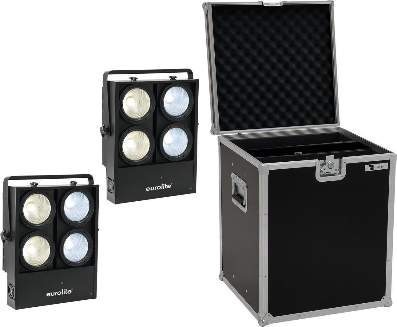 EUROLITE Set 2x Audience Blinder 4x100W LED COB CW/WW Custodia (20000904)
