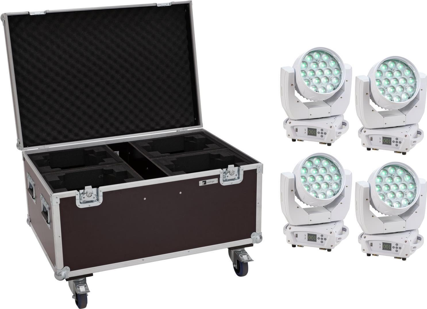 Set di eurolite set 4x LED TMH-X4 Case Zoom WS WS WS WS con rulli (2000954)