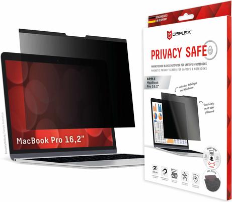 E.V.I. 01767 schermo anti-riflesso Filtro per la privacy senza bordi per display 411 cm 16.2 5H (DISPLEX PRIVACY SAFE - MACBOOK