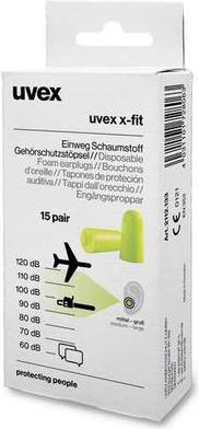Tappi per le orecchie uvex 37 dB in schiuma verde