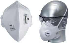 Maschera respiratoria uvex SILV - Air Classic 3310, Materiale FFP3: tessile e clip del naso a fascia pp/ clip a fascia di testa