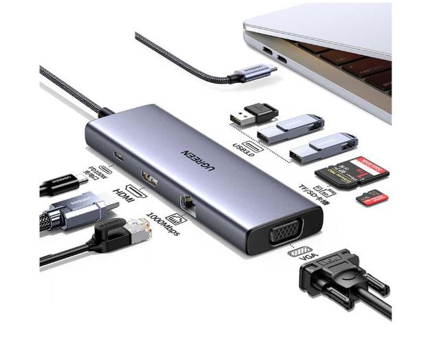 Ugreen Revodok USB-C 6-IN-1 Hub met 4K HDMI USB tipo-C 10000 Mbit/s