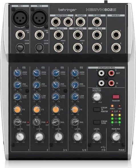 802S - Mixer analogico compatto a 8 canali con interfaccia USB