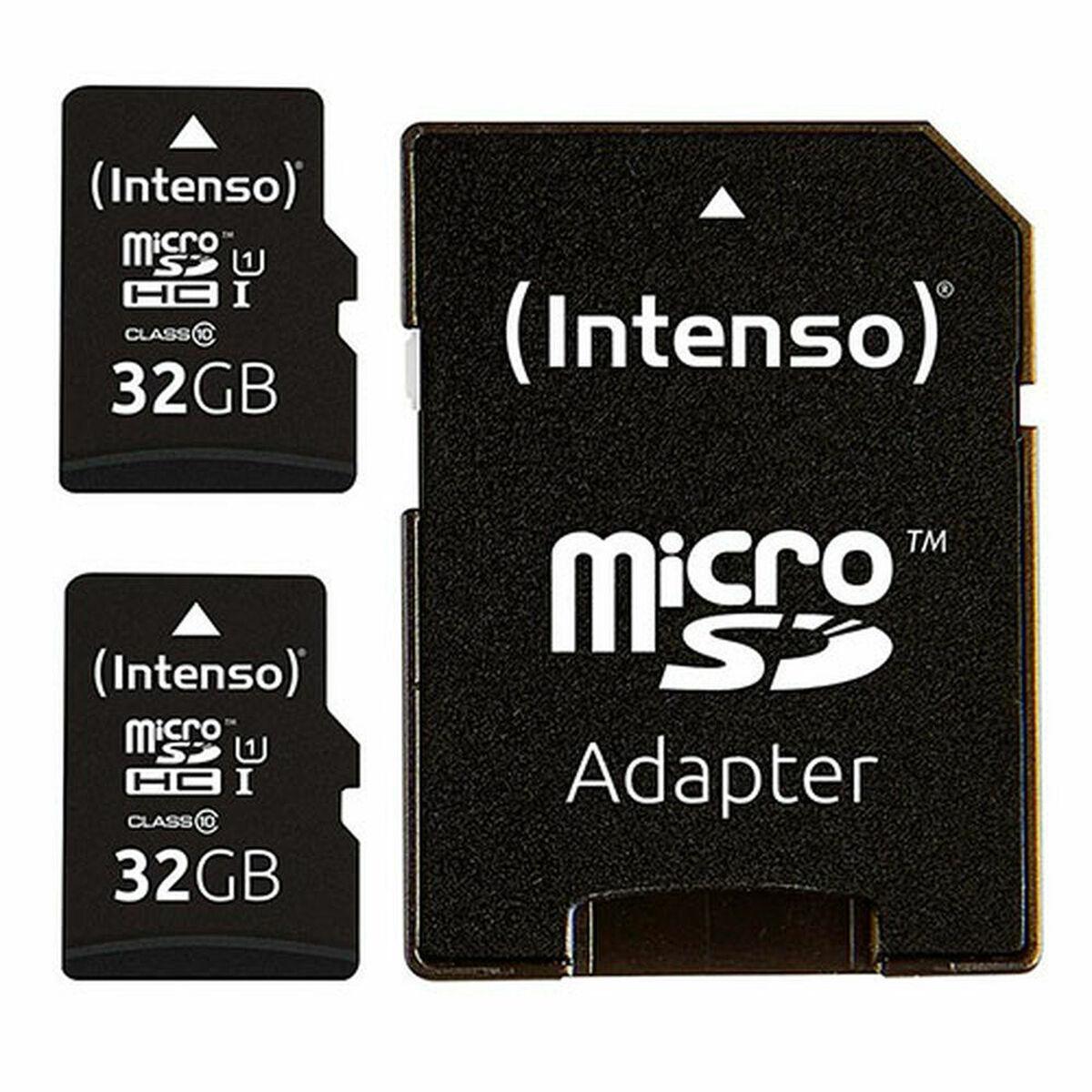 Intenso Doppelpack microSDHC 32GB UHS-I Premium inkl. SD-Adapter - High Capacity SD MicroSDHC Classe 10 (2 x 32GB Intenso Premi