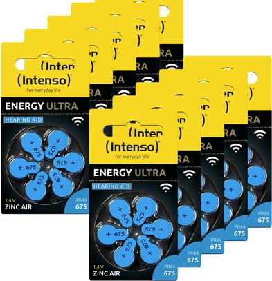 60 pacchetto di apparecchi acustici batterie a zinco-aria A675