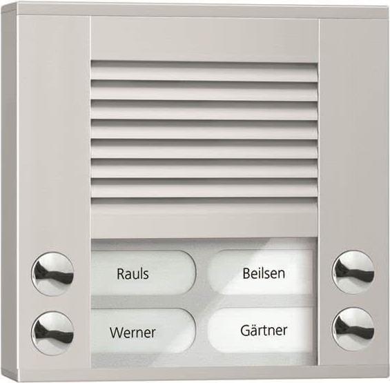 Audio outstation a 2 file 4 pulsanti AP Silver PE