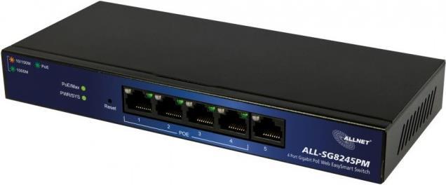 Ã¢â‚¬Â¢ Desktop-PoE-Switch Ã¢â‚¬Â¢ Easy smart managed Switch PoE (IEEE802.3at, High Power 25W /IEEE802.3af Low-