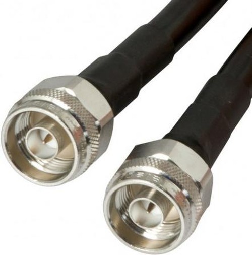 N-Type Stecker / N-Type Stecker Telegrtner Stecker und Belden Kabel RF400 Innenleiter 275mm Dielektrikum 74mm Schirmung 81