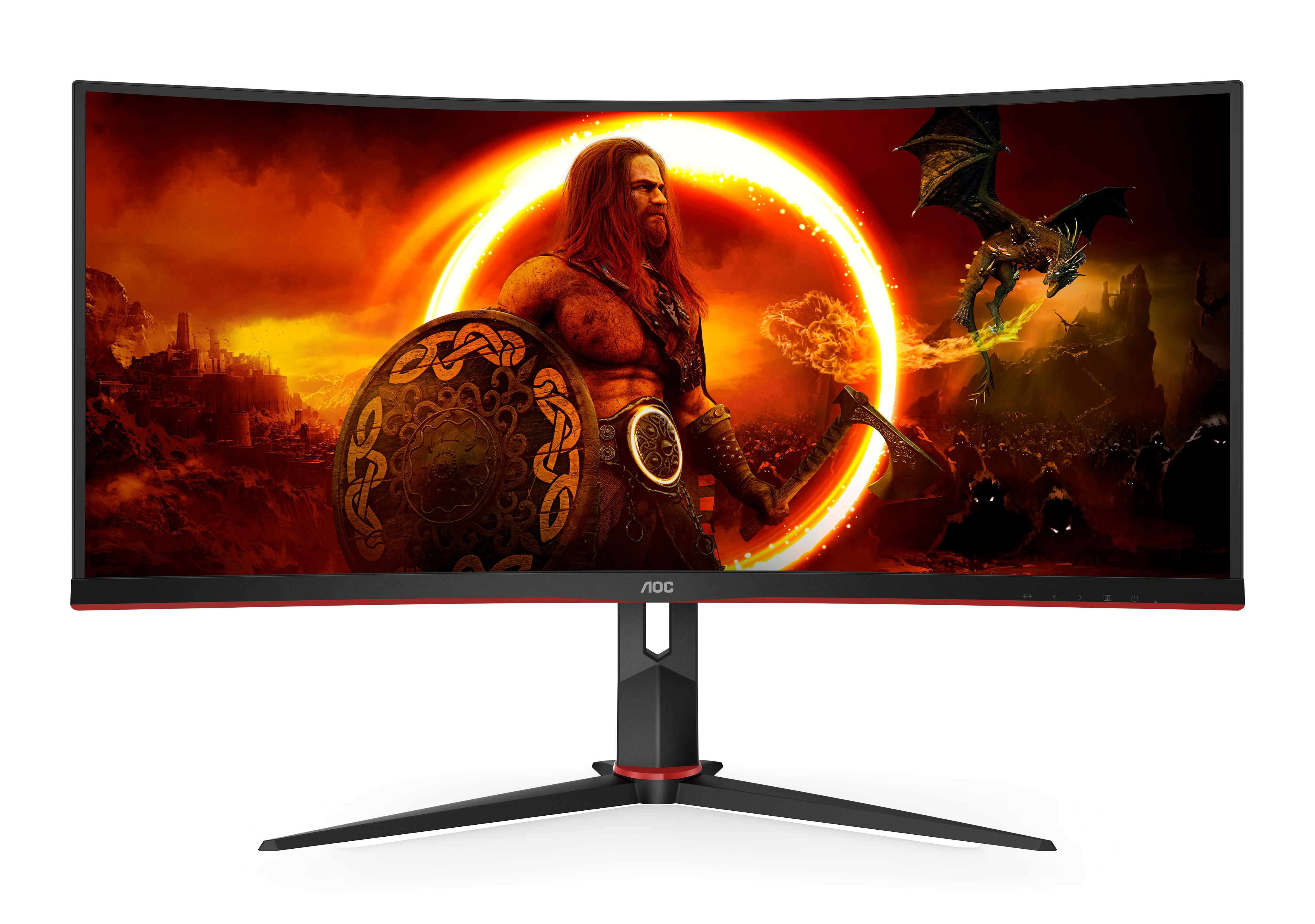 AOC G2 CU34G2XP Monitor PC 86,4 cm [34] 3440 x 1440 Pixel UltraWide Quad HD LED Nero (AOC 34 VA MONITOR SPK CUR CU34G2XP/BK)