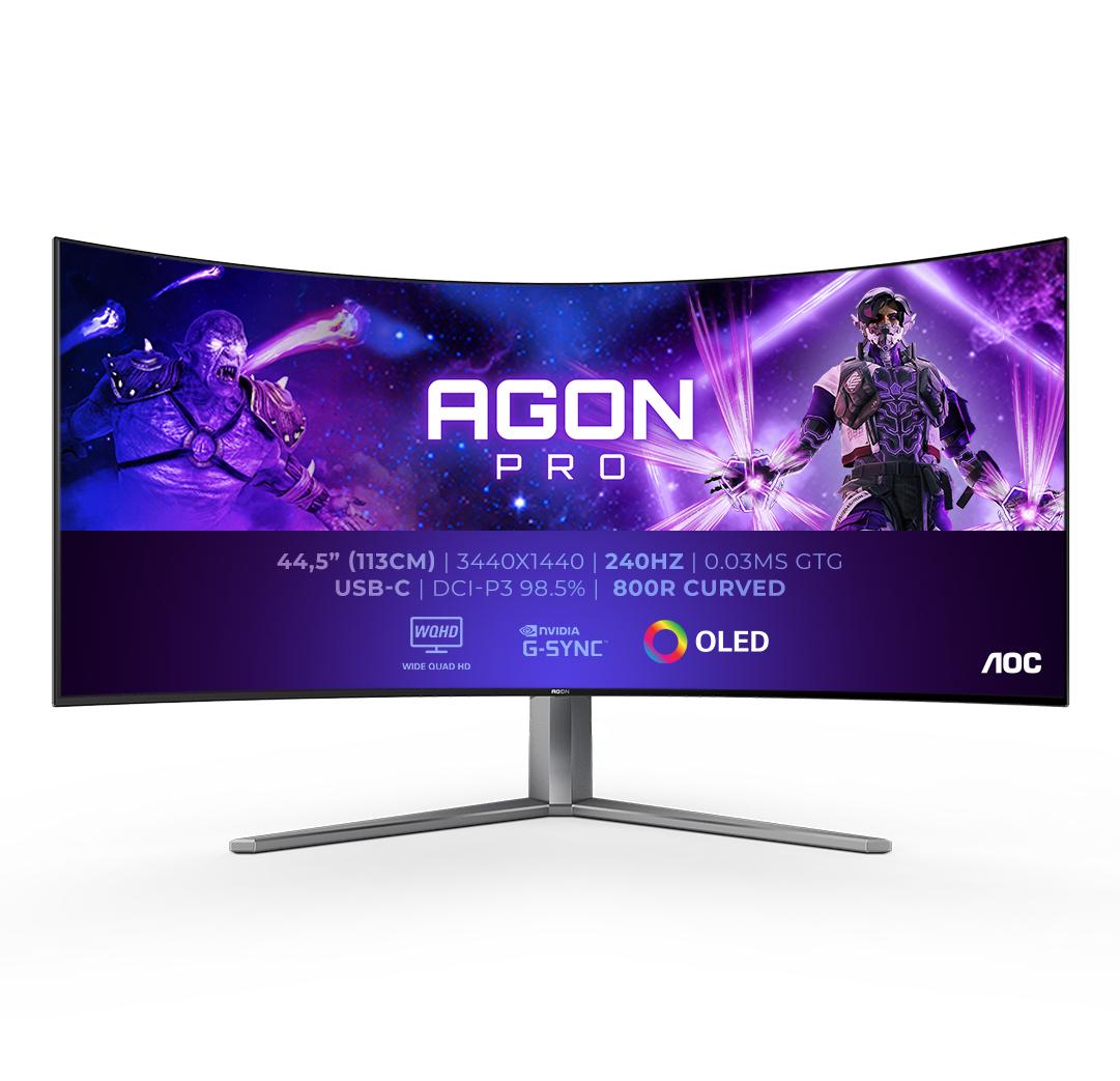 AOC AGON PRO AG456UCZD LED display 1143 cm (45") 3440 x 1440 Pixel Wide Quad HD OLED Nero