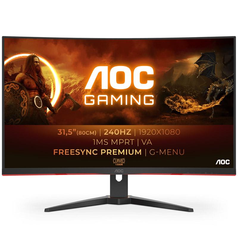 AOC G2 C32G2ZE/BK Monitor PC 80 cm (31.5") 1920 x 1080 Pixel Full HD LED Nero Rosso
