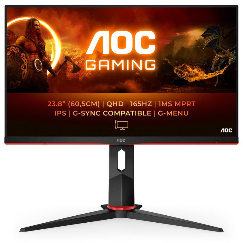 23.8 MONITOR GAMING IPS 2K 165HZ QHD REG ALT PIVOT TILT 2XHDMI