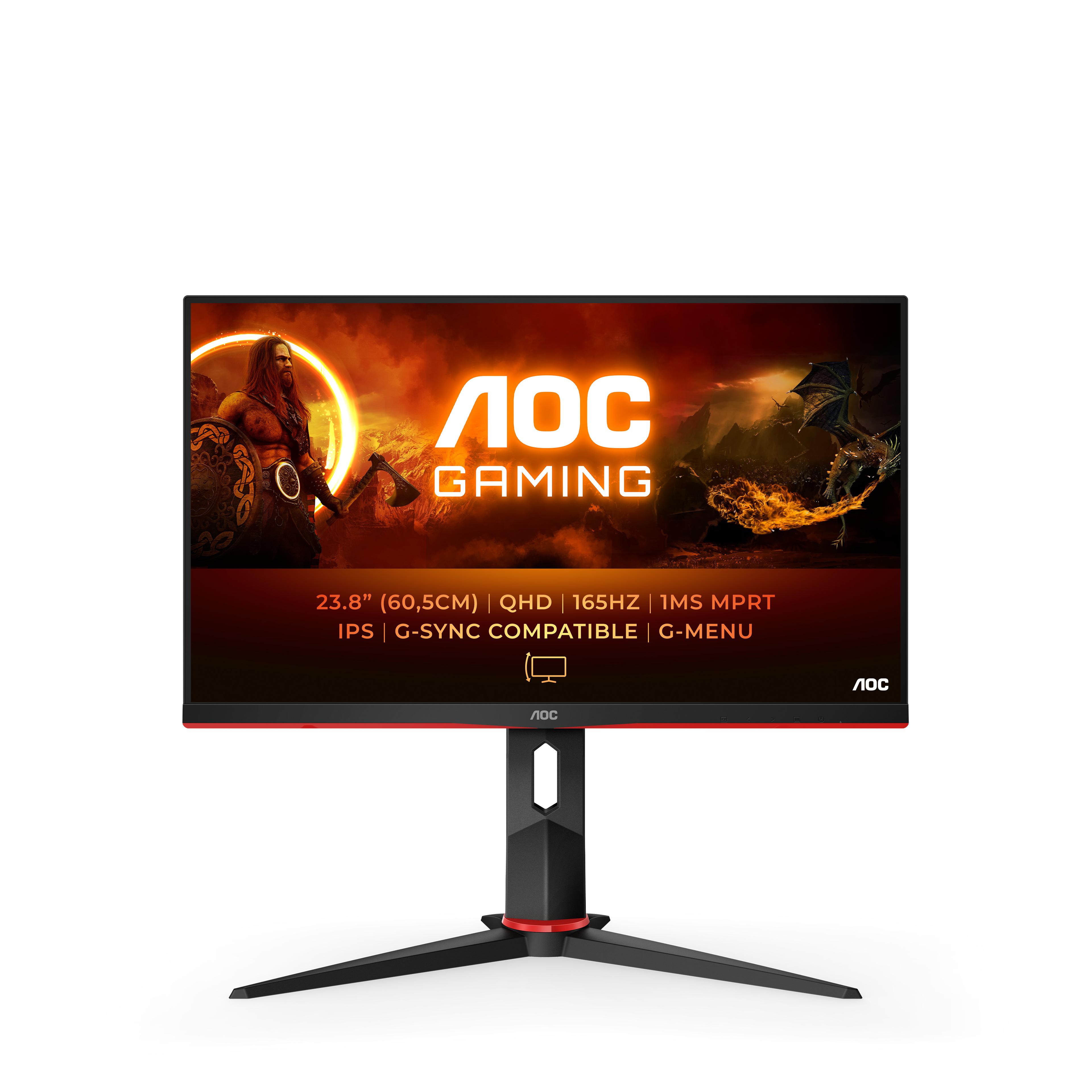 23.8 MONITOR GAMING IPS 2K 165HZ QHD REG ALT PIVOT TILT 2XHDMI