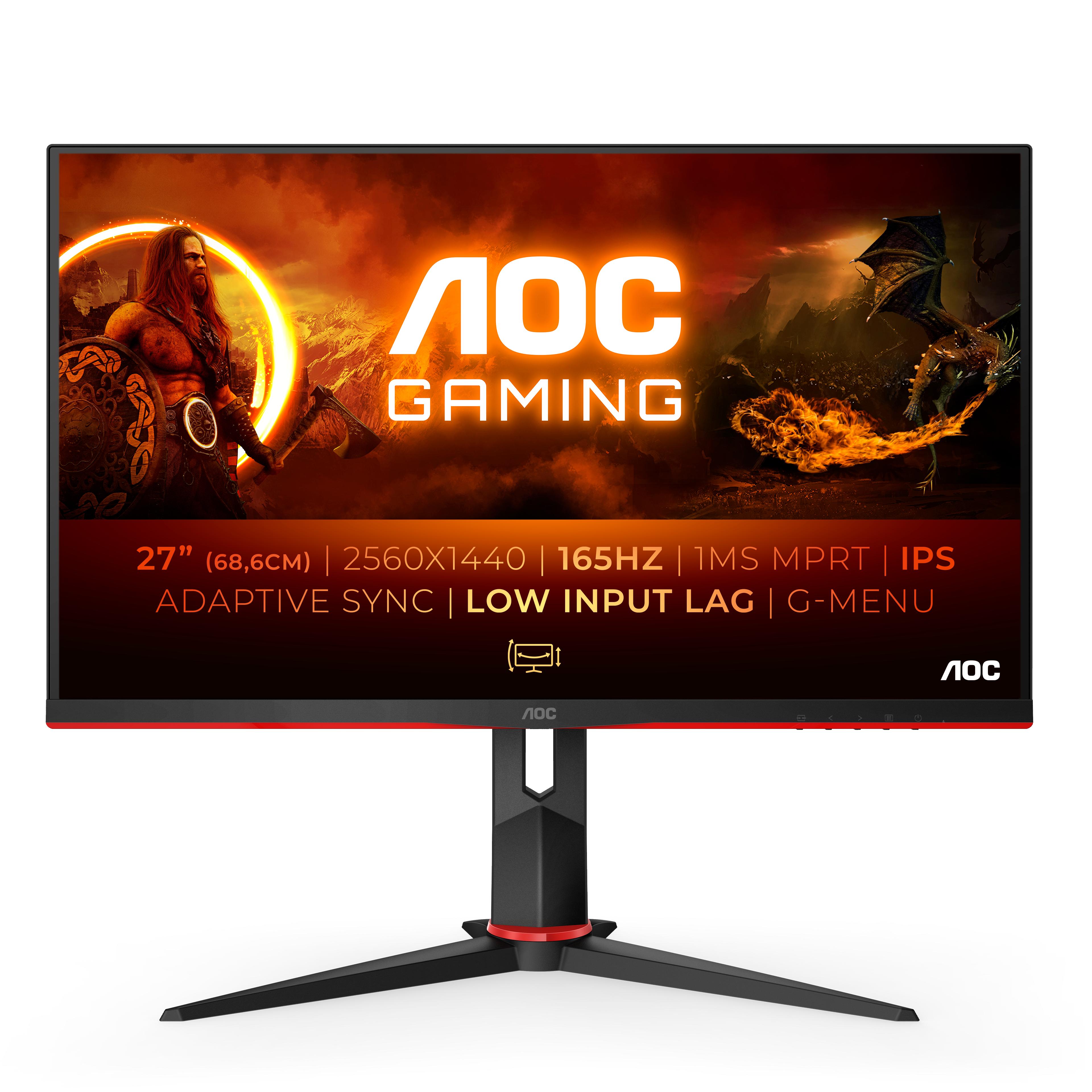 Monitor,AOC,27,16:9,IPS,2560x1440,350cd,1000:1,80M:1, ,.0x D-SUB,.0x DVI,2 x 2.0x HDMI,1 x 1.4Displayport,SPEAKERS no, no no,,P