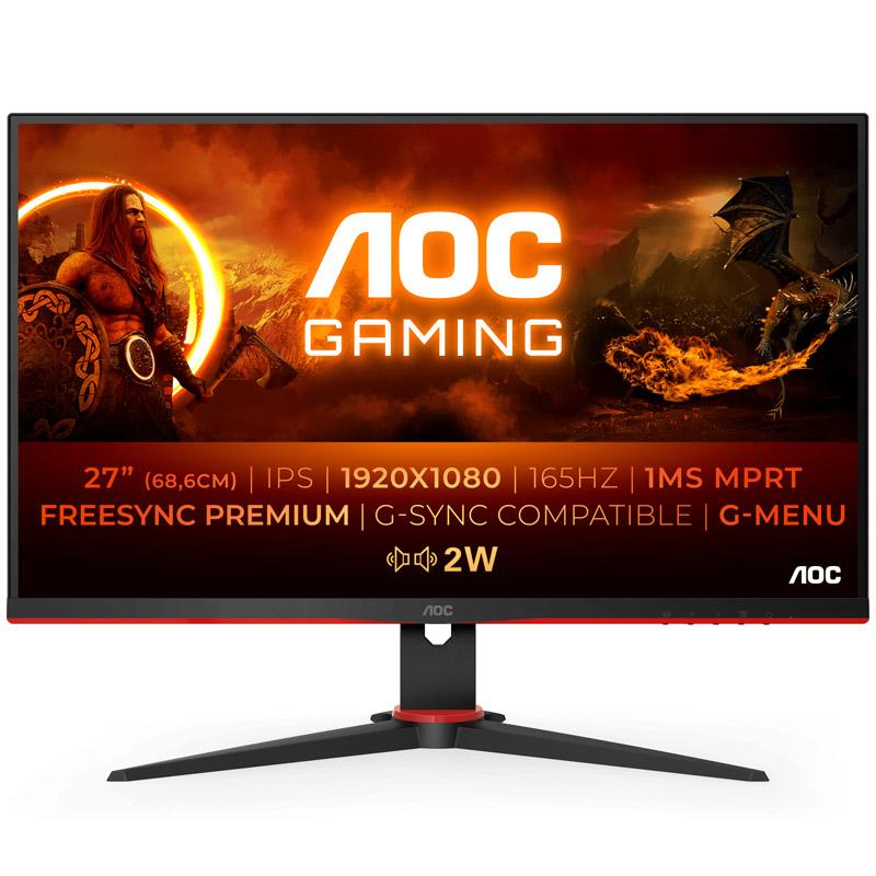 AOC G2 27G2SPAE/BK LED display 686 cm (27") 1920 x 1080 Pixel Full HD Nero Rosso