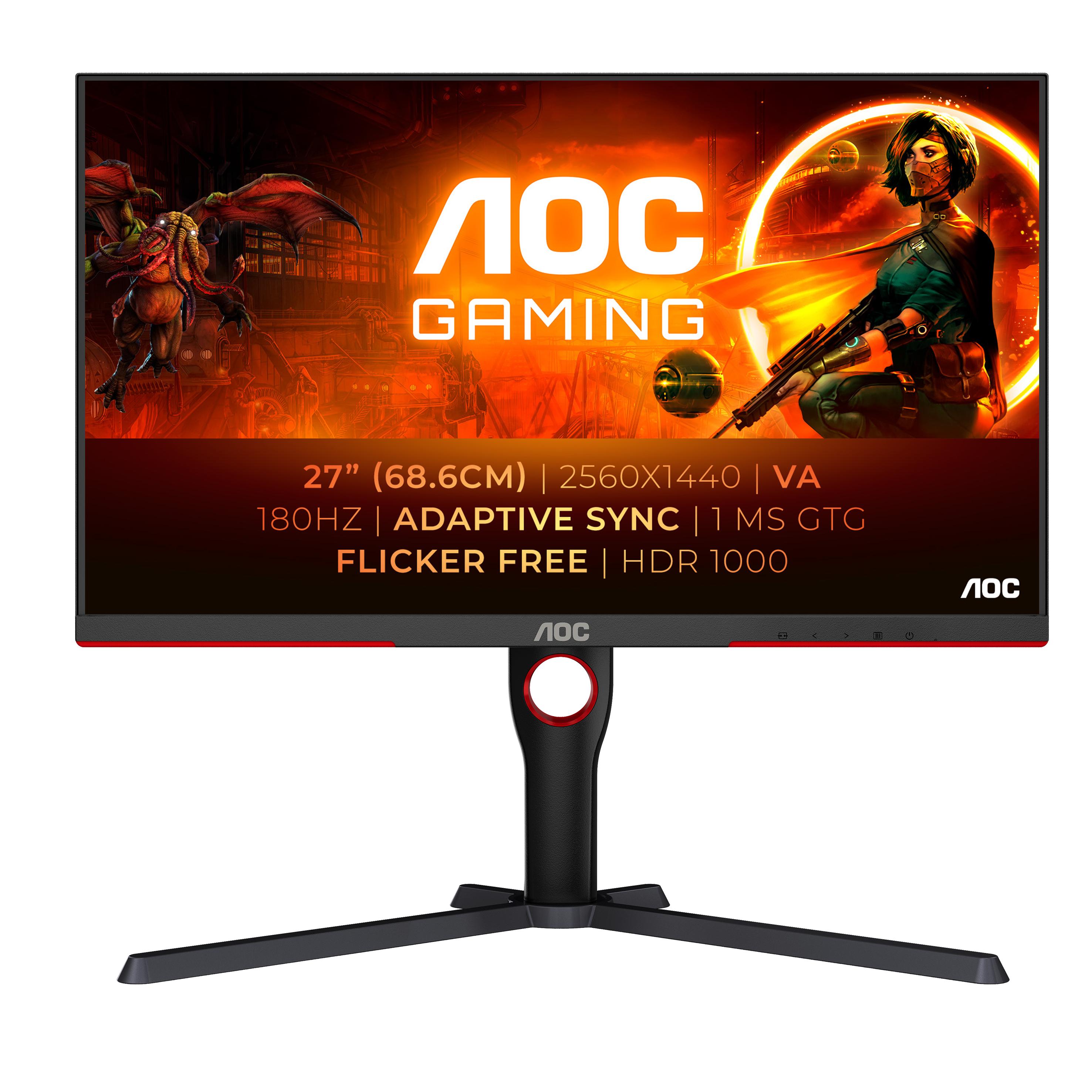 AOC G3 Q27G3XMN/BK Monitor PC 686 cm (27") 2560 x 1440 Pixel 2K Ultra HD LED Nero