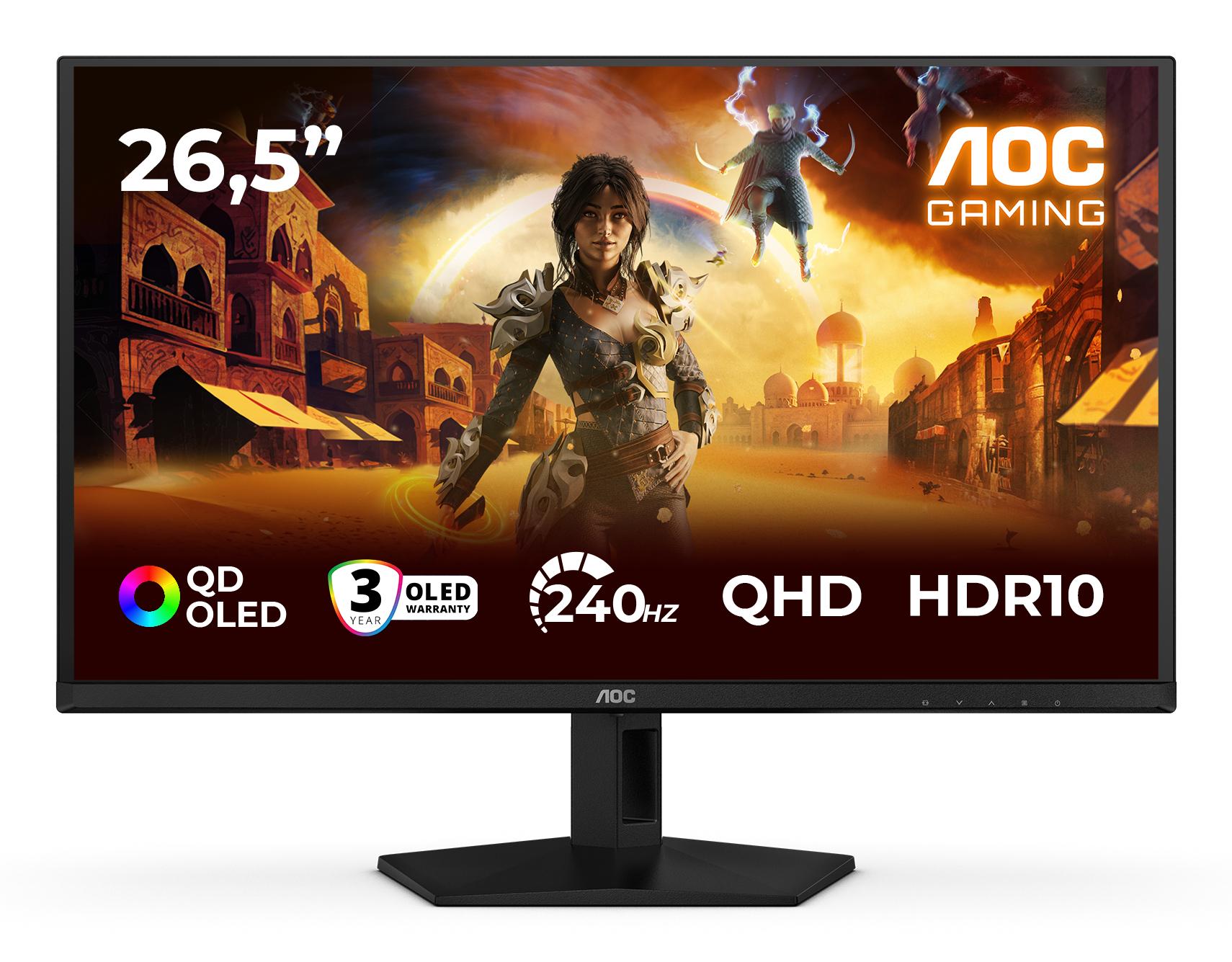 AOC G4 Q27G41ZDF Monitor PC 67,3 cm (26.5") 2560 x 1440 Pixel Quad HD QD-OLED Nero, Rosso