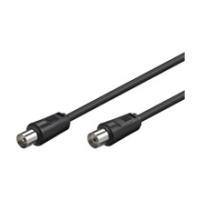 Coax M-F 7.5m Black 75 Ohm