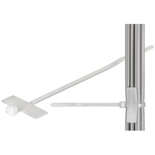 Wentronic Fixpoint - supporto per segnacavi - 10 cm - trasparente (confezione da 100) (17095)
