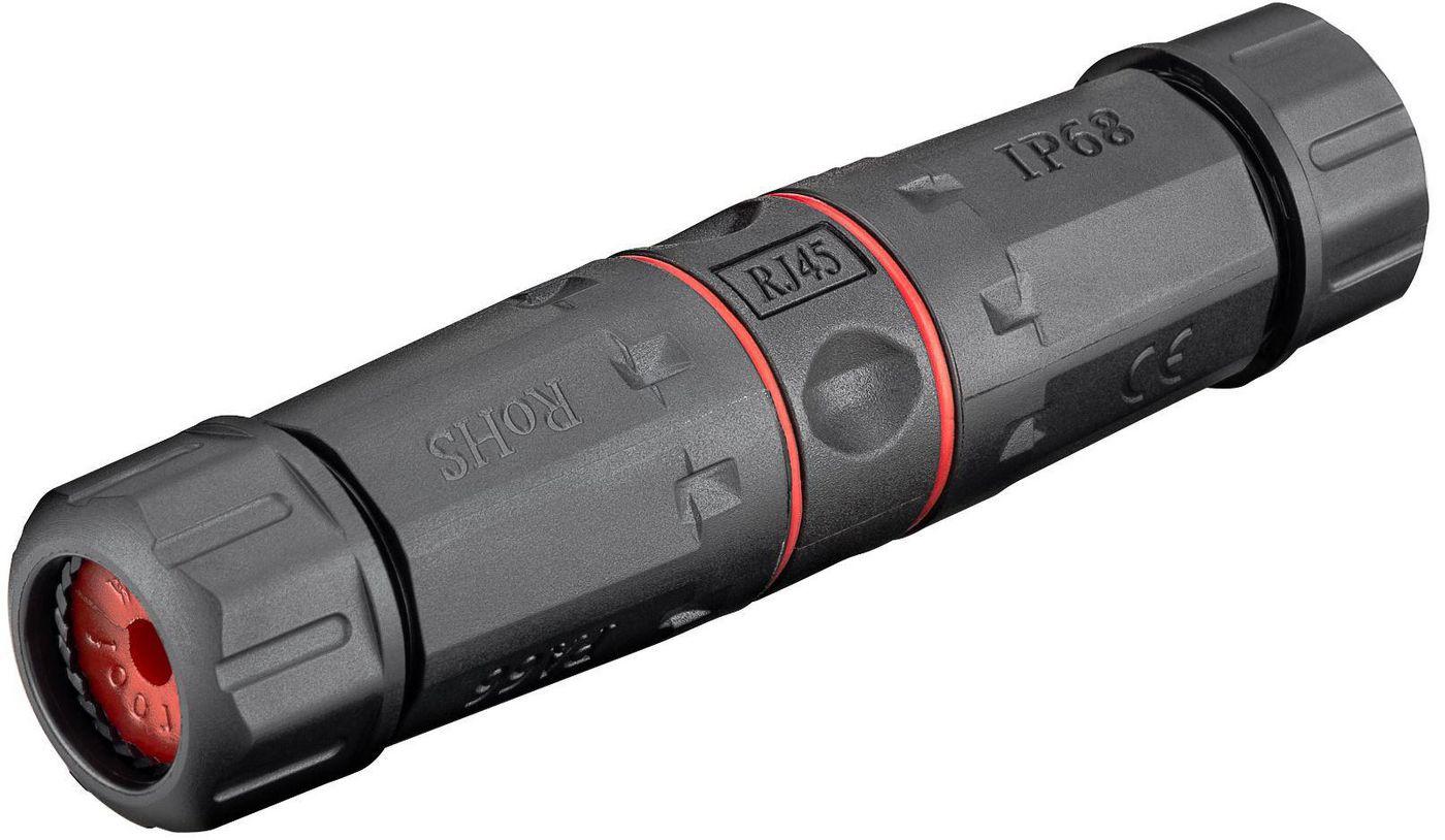 Microconnect KON525 cavo di collegamento RJ-45 Nero (Outdoor LAN CAT6 UTP Connector - [IP68], IDC assembly Toolless - For easy