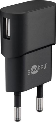 Caricabatterie da parete con porta singola USB-A Goobay 5W nero