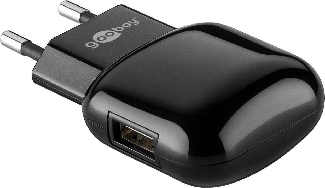WASEronic Goobay Quick Charge QC3.0 USB Speed ​​Charger 2.0A, Black - Invita fino a 4x più veloce dei dispositivi di ricar