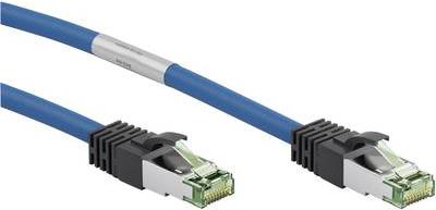 Goobay Wentronic - Cavo patch - RJ -45 (M) a RJ -45 (M) - 10,0m - SFTP, PIMF - CAT 8.1 - Abatte - Blu (45664)