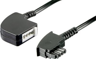Cavo di estensione Basetech Telephone (analogico) [1x Tae-F Plug-1x TAE-F] 10,00 M nero (BT-1602124)