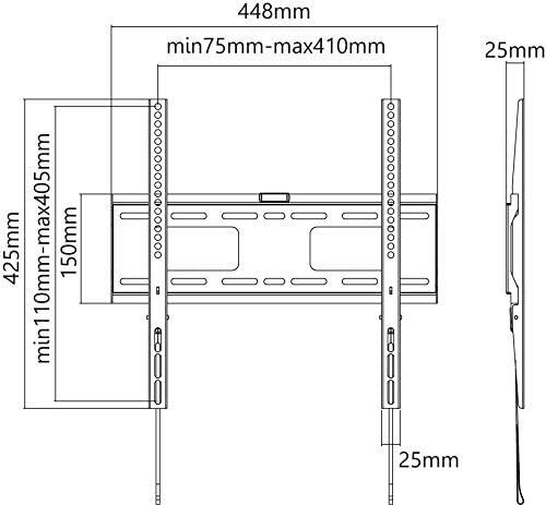 Supporto da parete per TV Pro Pro FIXED (M) nero - per TV da 32" a 55" (81-140 cm) fino a 50 kg