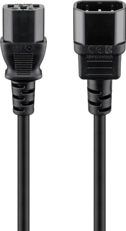 Goobay 50081 cavo di alimentazione Nero 2 m IEC C14 IEC C13 (Goobay Power Cable C14 to C13. Black.)
