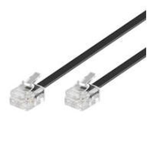 Goobay RJ 11 kabel 3 meter med stik sort