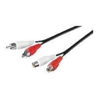 CAVO AUDIO VIDEO 2 CONNETTORI RCA MASCHIO/FEMMINA MT. 10