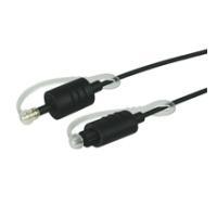Goobay AVK 224-100 1.0m cavo a fibre ottiche 1 m TOSLINK 3.5mm Nero (Goobay Digital Fiber Cable Audio, Toslink-MiniPlug, 1m)