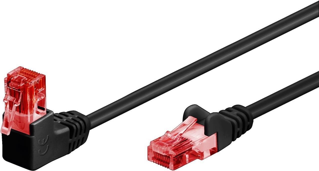 WADRONIC Goobay - Patch Cable - RJ -45 (m) angolato fino a RJ -45 (m) solo - 2 m - 5,9 mm - UTP - Cat 6 - Round, santificato -