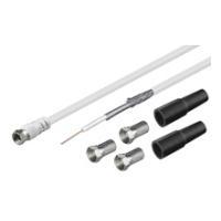 Set di cavi di antenna coassiale Goobay da 100 dB WADRONIC, cavo di collegamento LNB 20 m-2 x con plug F (51625)