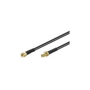 Microconnect 51675 cavo coassiale 1 m RP-SMA Nero (WLAN ANTENNA EXTENSION CABLE - RP-SMA PLUG RP-SMA JACK - - 1M RP-SMA plug