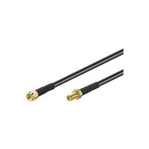 Microconnect 51677 cavo coassiale 3 m RP-SMA Nero (WLAN ANTENNA EXTENSION CABLE - RP-SMA PLUG RP-SMA JACK - - 3M RP-SMA plug