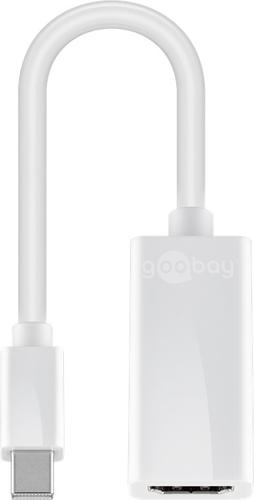 Goobay 51729 cavo e adattatore video 015 m Mini DisplayPort HDMI tipo A Standard Bianco (Goobay Mini DisplayPort til HDMI adapt)