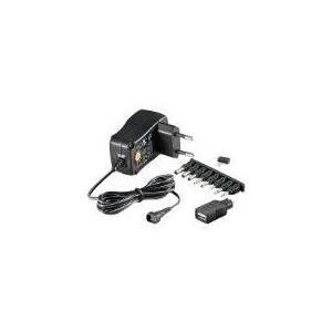 Goobay NTS 300 MW 3A03 EuP adattatore e invertitore Interno Nero (Goobay Universal Power Supply + USB 2.0 plug, 3V-12V 3.6W 0.6